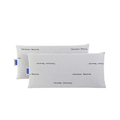 Image de Todocama Oreiller Naturel, composé d&#039;un Noyau 100% viscoélastique avec des Particules de Carbone Actif Qui réduisent Les Mauvaises odeurs et l&#039;humidité (Lot 2, 75 cm), Gris