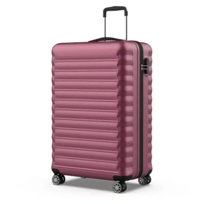 Image de NUMADA Valise Grande Taille 25Kg Upfly 28&#039; ABS (75x49x29cm) avec Serrure à Combinaison et 4 Roues Doubles 360 Résistant Lumière Intérieur compartimenté Bordeaux
