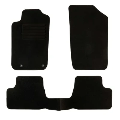 Image de DBS 1763178 Tapis Auto Sur Mesure de sol pour Voiture 3 Pièces Antidérapant Moquette noir 900g/m² Finition Velours Gamme Star