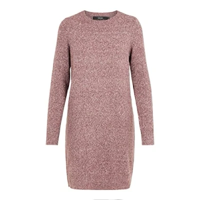 Image de VERO MODA VMDOFFY LS GA NOOS 10215523 Robe à col rond pour femme, Mélange de baies écrasées, L