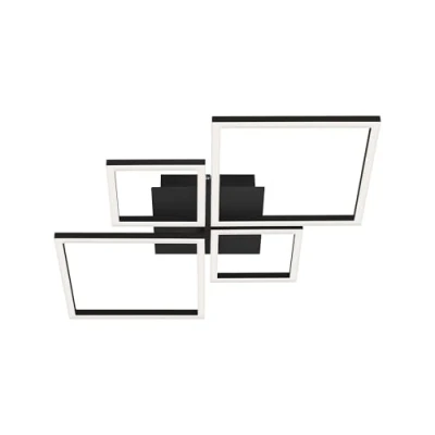 Image de BRILONER Leuchten 3128 015 Plafonnier LED orientable à intensité variable Noir 40 W 4000 lm 3000 K 750 x 470 73 mm