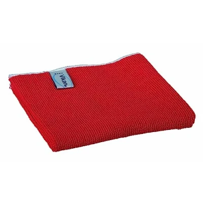 Image de Vikan 691134 Basic Lot de 5 chiffons en microfibre Rouge Longueur 320 mm Largeur Hauteur 3
