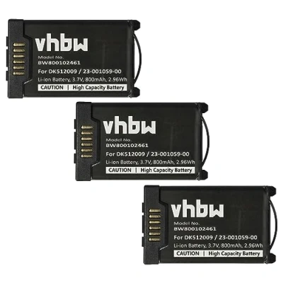 Image de vhbw 3X Batterie Remplacement pour Mitel 11205639, 126569, 68768, A600ST1 téléphone Fixe sans Fil (800mAh, 3,7V, Li ION)