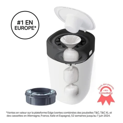 Image de Tommee Tippee Poubelles à couches Twist &amp; Click Anti Odeurs Germes 1 cassette Film multicouche antibactérien Blanc