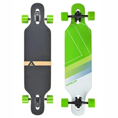 Image de Apollo Longboard édition spéciale Board Complet y Inclus Outil en Forme de T, avec roulements à Billes ABEC High Speed, Drop Through Freeride Skaten Cruiser Boards…