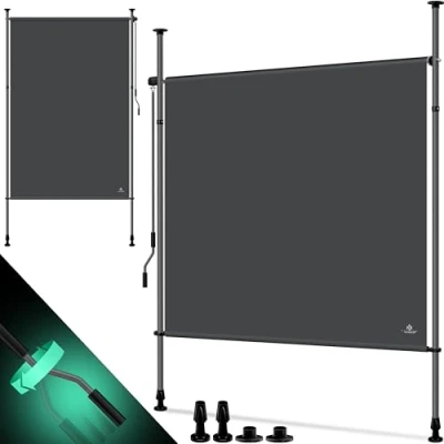 Image de KESSER® Store extérieur Vertical 200x310cm Extensible &amp; Opaque à manivelle sans perçage Paravent de Balcon Coupe Vent pour Jardin terrasse étanche Anthracite