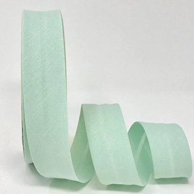 Image de Byetsa Biais vert menthe 30 mm en polycoton sur un rouleau de 25 m