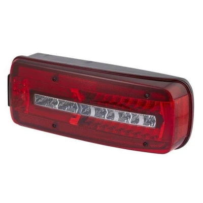 Image de HELLA 2VP 012 381 081 Feu arrière droit LED noir 24 limpide, Rouge Comptabilité électromagnétique (totale EMV), avec vis/boulons, lampe témoin