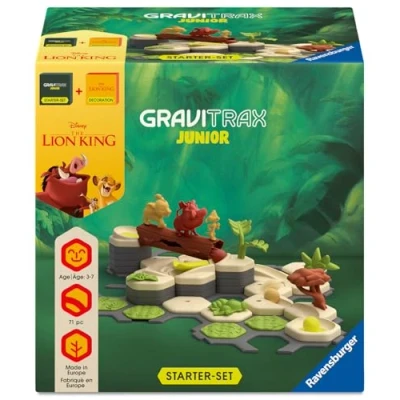 Image de Ravensburger Gravitrax Junior Starter Set Le Roi Lion 2 produits en 1 73437 Jeu de construction STEM Circuits billes créatifs Coloré 71 pièces Dès 3 ans Version française