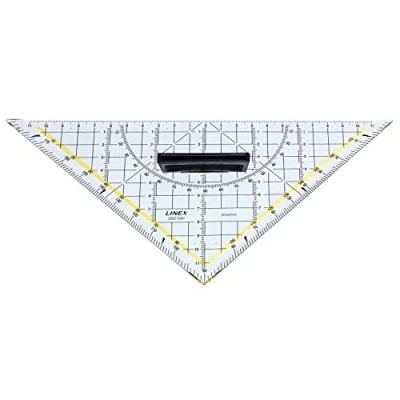 Image de Linex 2621GH 45 triangle Polystyrene Jaune 1pièce(s) Triangles (45 triangle, Polystyrène, Transparent, Jaune, 22,5 cm, 16 2 mm)