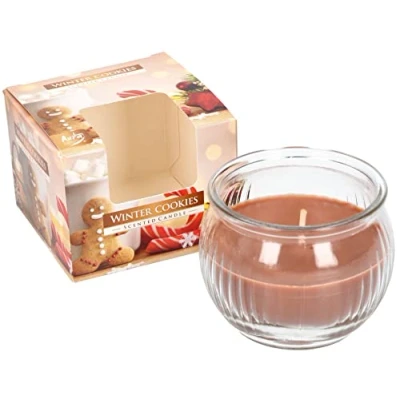 Image de KOTARBAU® Bougie parfumée dans un verre Durée de combustion : jusqu&#039;à 28 heures Cadeaux avec parfum agréable Aromathérapie Bougies décoratives Cookies d&#039;hiver