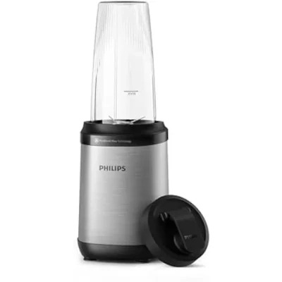 Image de Philips Blender 5000 Series Puissance 800W, Technologie ProBlend Plus, Lames détachables, Nettoyage facile, Design compact et élégant, Grand récipient, Noir (HR2764/00)