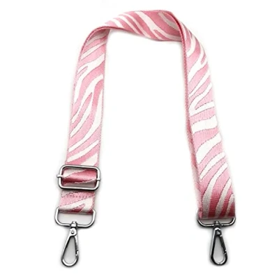 Image de Bandouliere pour Sac à Main Femmes Texture Rose, Colorée Réglables Sangle Femme avec Mousqueton Argent 3.8cm Remplacement Bretelles Larges Filles DIY Accessoire, #2
