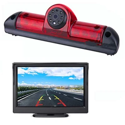 Image de Auto Troisième Toit Top Mount Feu Stop lumière de Frein Caméra recul pour Appareil Photo Jumper III Ducato X250 Boxer + 4.3 Pouces Moniteur TFT DVD Protecteur d&#039;écran LCD Voiture Camion