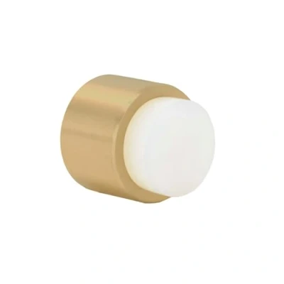 Image de EVI Herrajes Butée De Porte Adhésive Pour Mur 28 x mm Caoutchouc Blanc Laiton Finition Mate Forte AdhéSion 100% fonctionnel Mod. I 198/28 BTPM LMT