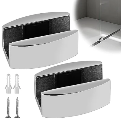 Image de Guide de Sol en acier inoxydable porte coulissante verre au : 2 pièces Galet guidage Système Accessoires Rail pour portes