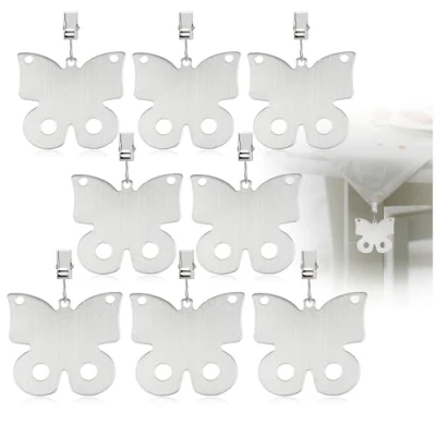 Image de com four® 8X Poids de Nappe en Acier Inoxydable Pinces à env. 50g chacun