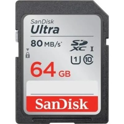 Image de SanDisk Ultra 64Go SDHC Carte mémoire allant jusqu&#039;à 100MB/s, Class 10 UHS I
