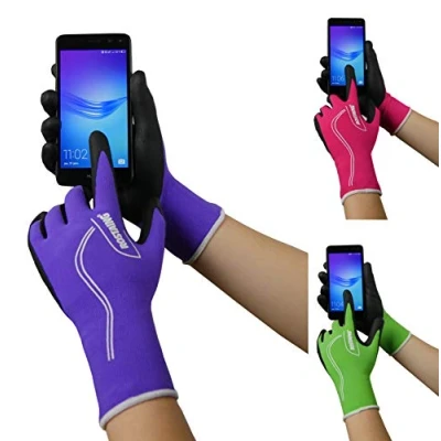 Image de ROSTAING Gant de Jardinage Maxfeel, Taille 7. Série Touch. Jardin pour Les travaux précision et Compatible avec Smartphone, Vert Violet ou Rose. Choix aléatoire