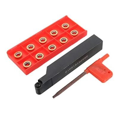 Image de Maizoon Support de Lame Tour Externe CNC SRAPR1616H10 + 10 Inserts en Carbure RPMT10T3MO Avec Clé DZ12