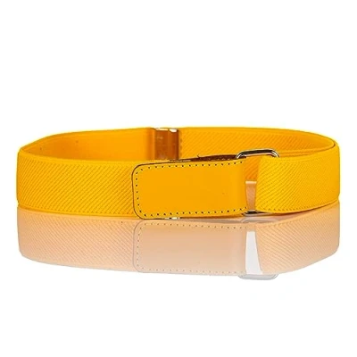 Image de Olata Ceinture Enfant Élastique Réglable à Boucles et Crochets 512 ans. Jaune