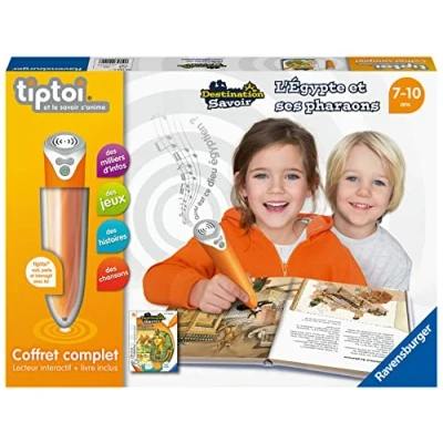 Image de Ravensburger tiptoi® Coffret complet lecteur interactif + Livre l&#039;Egypte et ses pharaons Jeu éducatif électronique, sans écran A partir de 7 ans version française 00 144
