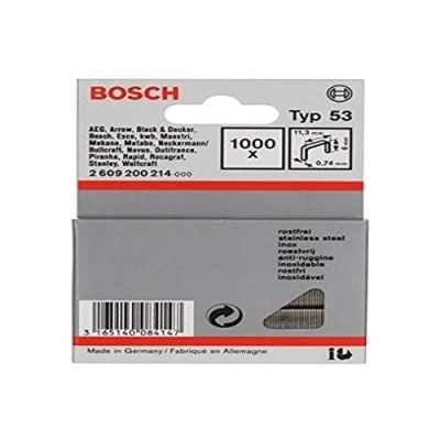 Image de Bosch Accessories 2609200214 Agrafe à fil fin Type 53 11,4 x 0,74 6 mm