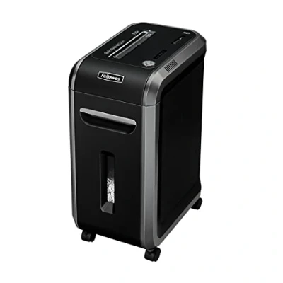 Image de Fellowes Destructeur de Documents 99Ci, pour 3 à 5 utilisateurs Coupe Croisée, capacité: 18 Feuilles, Anti bourrage, Détection Tactile, économie d&#039;énergie, Corbeille extractible 34L, Noir, 4691001