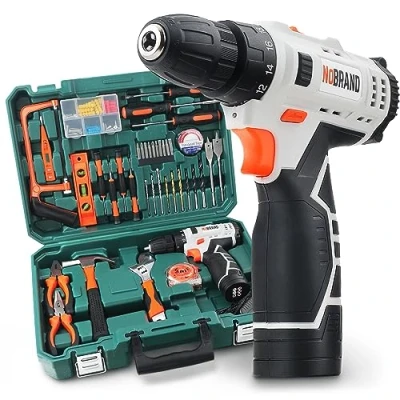 Image de Hi Spec Kit de 109 Outils avec Perceuse sans Fil 12V Ensemble Complet pour Bricolage et Réparations Domestiques, Idéal Artisans Pro