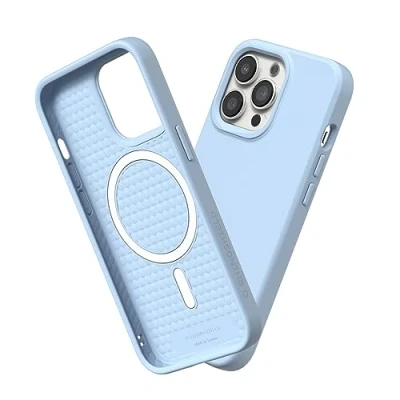 Image de RhinoShield Coque Compatible avec [iPhone 13 Pro Max] SolidSuit Magsafe Fine Technologie d&#039;absorption des Chocs et Finition Premium Mate Bleu Glacier