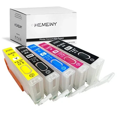 Image de HEMEINY PGI 580XXL CLI 581XXL Cartouche d&#039;encre Rechargeable Compatible pour Pixma TS6350 TS6250 TS6151 TS6150 TR8550 TR7550 TS705 TS9550 TS9551C TS8150 TS8151 TS8152 TS8250 TS8252 TS9150 imprimante