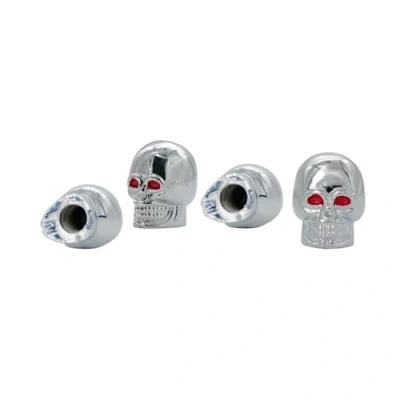 Image de Simoni Racing Bouchons de Valve Skeletor Chrome 4 pièces