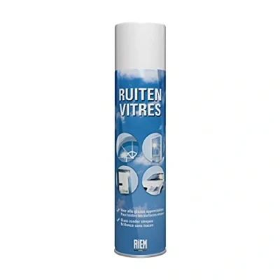 Image de RIEM Vitres 400 ml Spray Nettoyant pour Surfaces Vitrées : Vitres, Miroirs, Lustres, Cristaux, Vitraux, Pare brises... Formule avec Alcool Brillance sans traces, Taille unique.