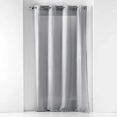 Image de douceur d&#039;intérieur, Voilage à Oeillets (140 x 240 cm) Castille Gris, Maille