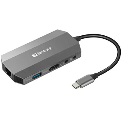 Image de Sandberg USB C 6 in1 Travel Dock Neuf