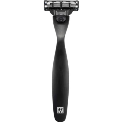 Image de ZWILLING Rasoir (rasage optimal, design primé, système de lames Gillette Mach3, hypoallergénique, avec lame et capuchon protection), Premium, noir