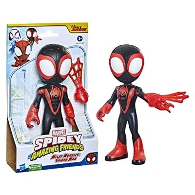 Image de Marvel Spidey and His Amazing Friends, Figurine Miles Morales : Spider Man Format géant pour Enfants à partir de 3 Ans