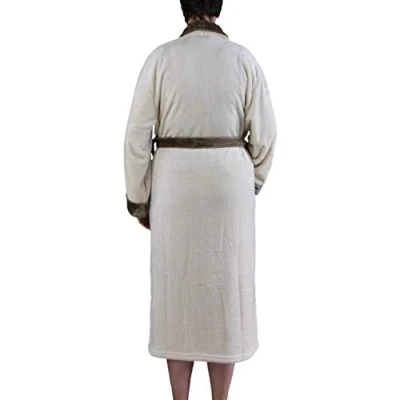 Image de Gözze Peignoir Unisexe à Col Châle, sensation Soie, 100% Microfibres, 330 g/m², taille L Blanc coton