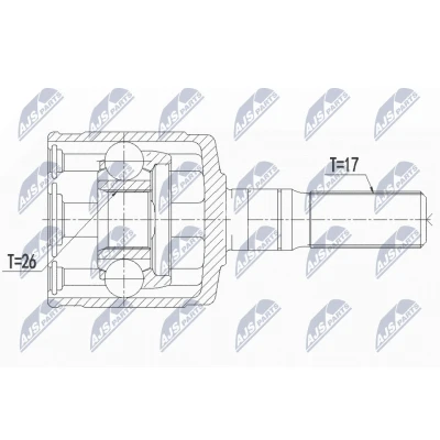 Image de Jeu de joints, arbre transmission NTY NPW IS 006