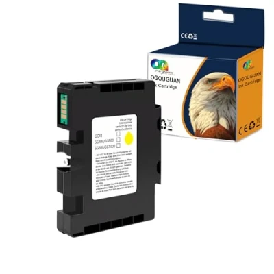 Image de OGOUGUAN CAIDI Compatible Cartouches d&#039;encre pour Sawgrass Virtuoso SG400 SG800 Ricoh Aifcio SG3100 SG3110 SG7100 Imprimante Encre de Sublimation par Transfert Chaleur (Jaune)