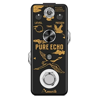 Image de Amuzik Pure Echo Guitar Effect Pedal Analog Digital Delay Effects Pedals for Clear Normal Reverse 3 Modes with Ture Bypass Mini Size
