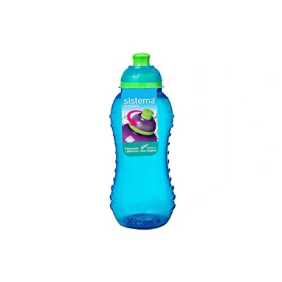 Image de Sistema Twist ’n’ Sip Squeeze Gourde à eau kids, étanche, 330 ml, Sans BPA, Coloris assortis
