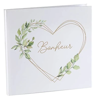 Image de Livre d&#039;or Ô Bonheur Mariage Couverture illustrée 20 pages Blanc