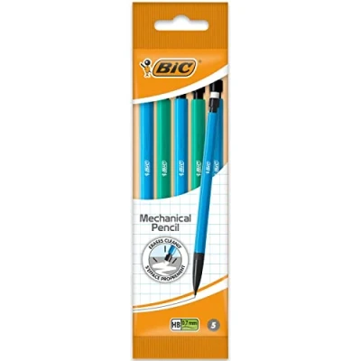 Image de Bic Matic Lot de 5 Porte mines avec Gomme Pointe HB 0,7 mm