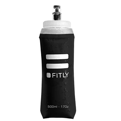 Image de FITLY Gourde souple pour Sac D&#039;hydratation De Course Idéal Le Running, Vélo, Randonnée Bouteille D&#039;eau Pliable Utilisation en Extérieur Flasque l&#039;hydratation