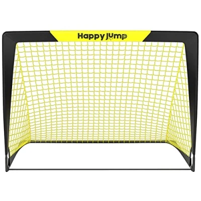 Image de Happy Jump But de Football Pop up Filet Poteau pour Jardin Entraînement Footballx1 (3&#039;x2.2&#039;, Noir + Jaune)
