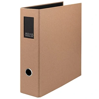 Image de Rössler Papier 1317452629 S.O.H.O. Classeur DIN A4 avec étiquette de dos, largeur dos 85 mm, kraft, 1 pièce