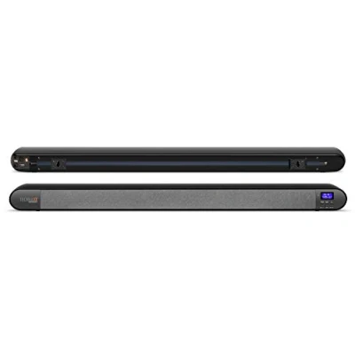 Image de Technaxx Allemagne Dab + FM Barre De Son HDMI Arc Bluetooth USB AUX Lumière à Effet LED Affichage LCD avec Télécommande Fonction d’Horloge et Réveil TX 139