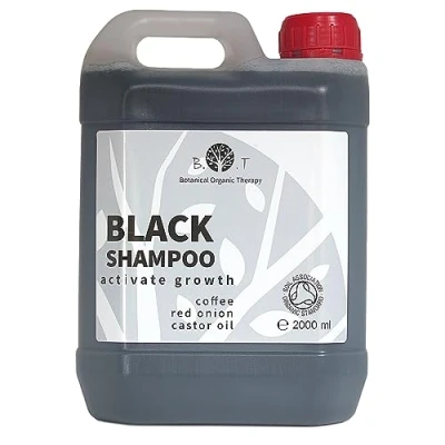 Image de Shampooing Noir Anti Chute et Croissance Rapide Huile d&#039;Oignon Caféine Antipelliculaire Hydratant Sans Sulfate 2000 ml