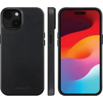 Image de Coque Apple iPhone 15 MagSafe Cuir véritable dbramante1928 rigide/Coque Étui téléphone Noir Shockproof